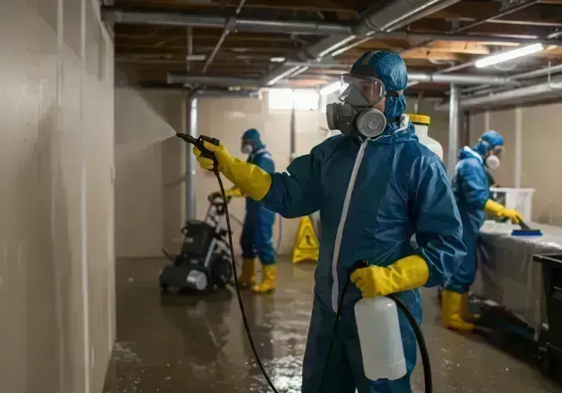 Basement Sanitization and Antimicrobial Treatment process in Saint Charles County, MO