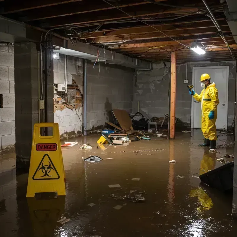 Flooded Basement Electrical Hazard in Saint Charles County, MO Property